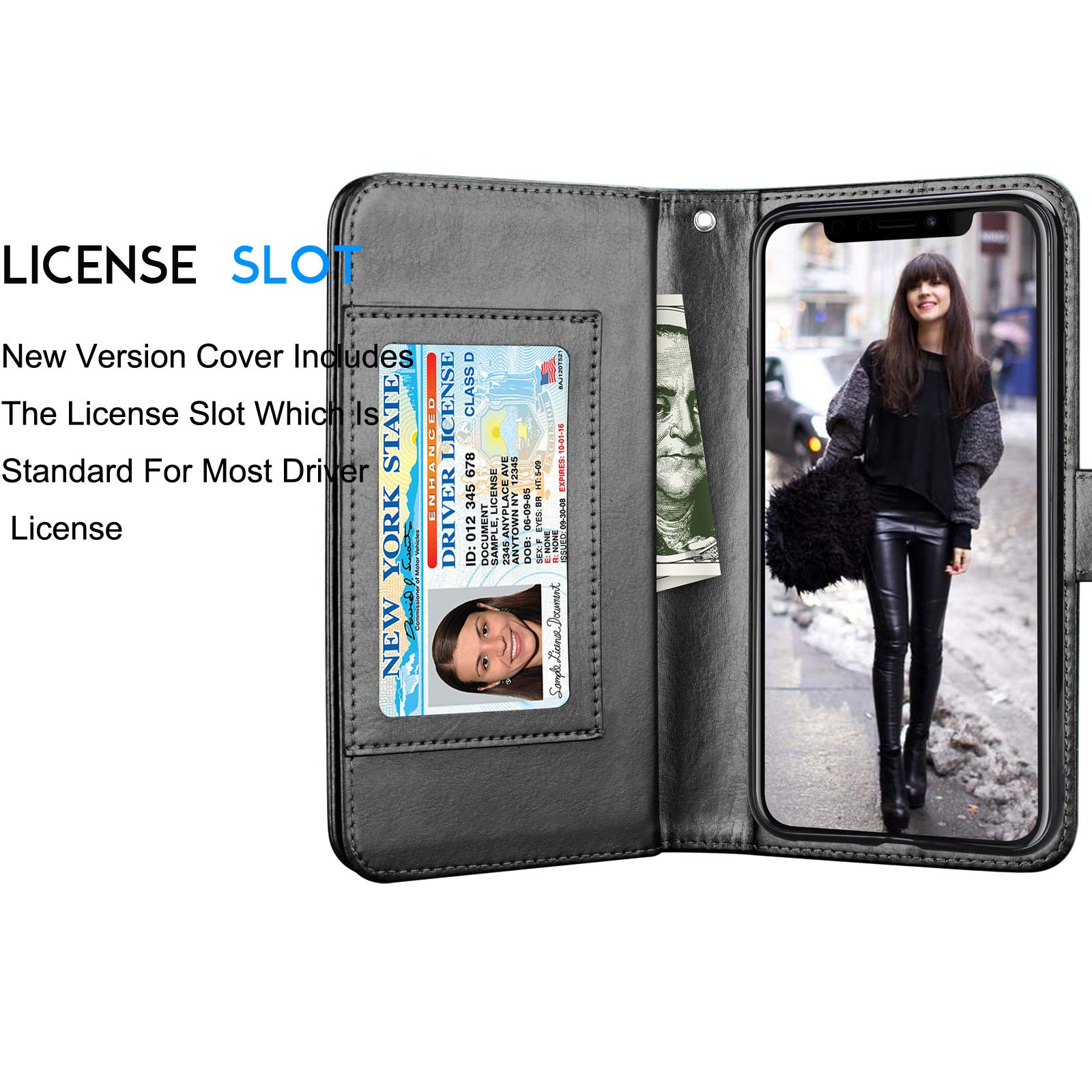 Funda Tipo Cartera Para IPhone 11 - Piel Sintética, Ranuras Para Tarjetas, Magnética Y Con Cordón