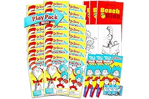 Kid-Favorite Dr. Seuss Party Treasure: Set of 24 Activity Packs Adorned with Beloved Characters