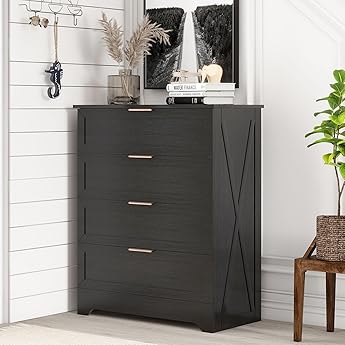 GarveeHome 4+2 Dresser for Bedroom, Freestanding 46.6" Tall Drawer Dresser with Storage, Wooden Closet Storage Chest for Living Room, Bedroom, Entryway, Natural Oak