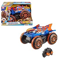 Hot Wheels Monster Trucks - Tiger Shark Super Scalatore RC, veicolo radiocomandato