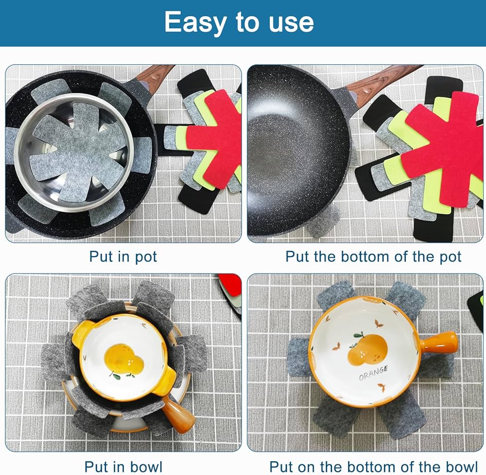 Amazon|uxcell ポットとパンの保護具 3個セット 380mm 15 Amazon|uxcell ポットとパンの保護具 3個セット 380mm 15