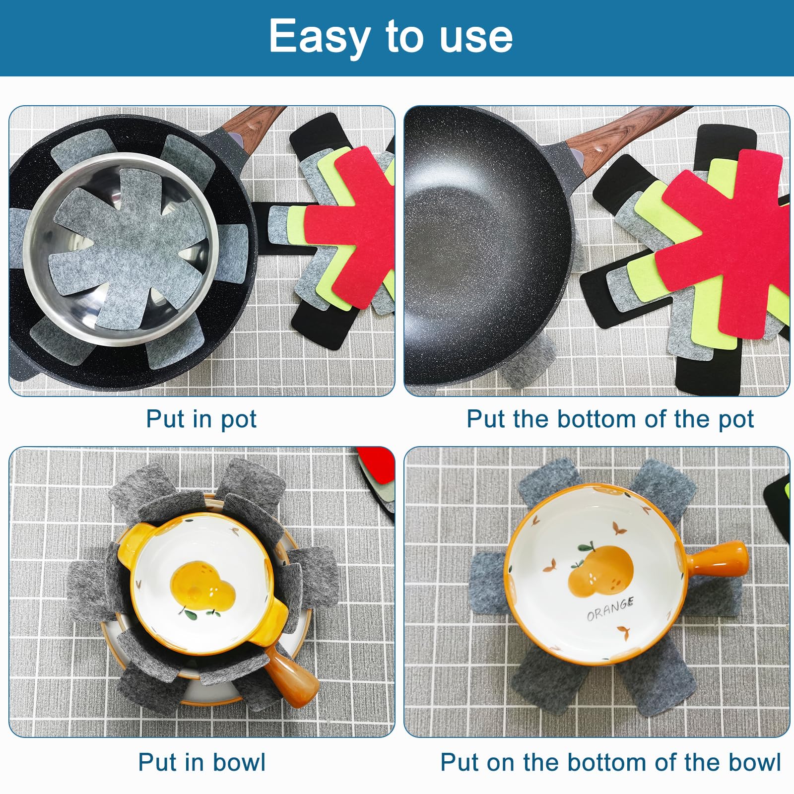 ポットとパン 保護具 3個セット ガラスセラミックプレート用 3つ 黒色 ポットとパン 保護具 3個セット ガラスセラミックプレート用 3つ