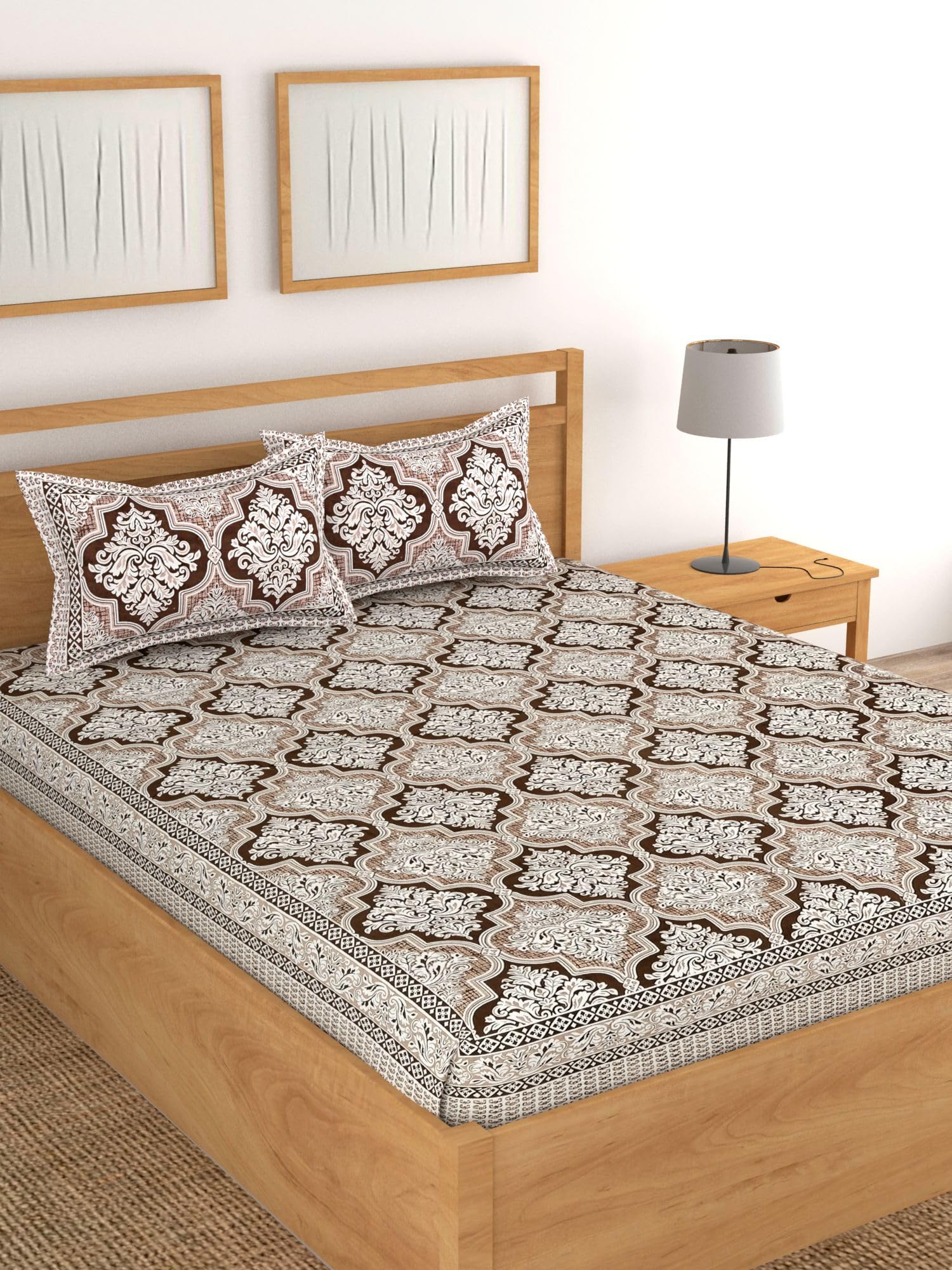 Lali Prints Rajasthan King Size Double Bed Bedsheet with 2 Pillow Coves (Zip) 100% Cotton (B0CT5HDMGH) Amazon Price History, Amazon Price Tracker