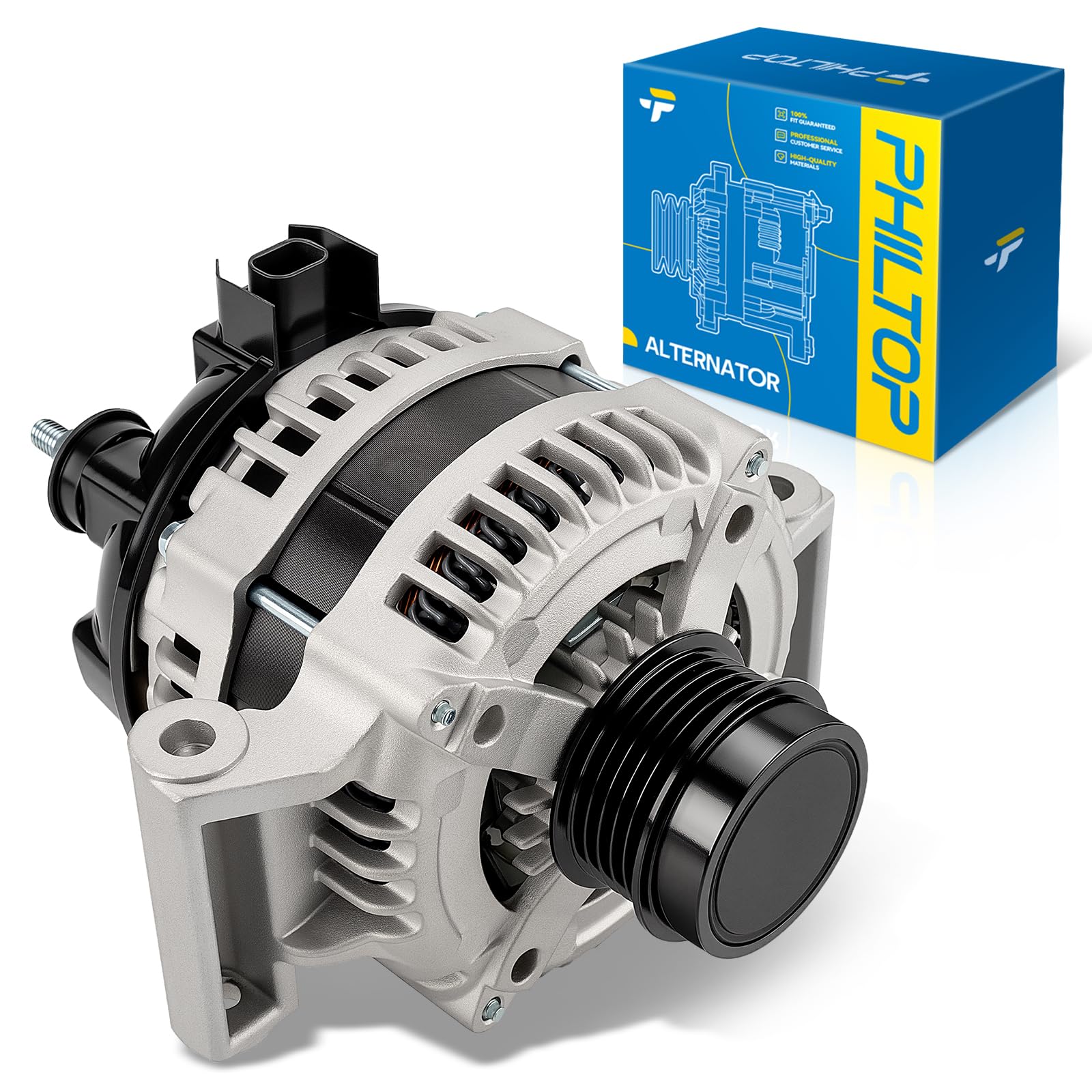 PHILTOP 11795N New Alternator Compatible with 2017-2021 GMC Acadia L4 2.5L