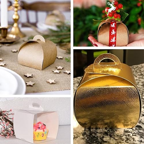 Miniatura 5 de Efavormart - 25 cajas plateadas para regalos de dulces, cajas de regalo para fiestas, despedidas de soltera, bodas, fiestas