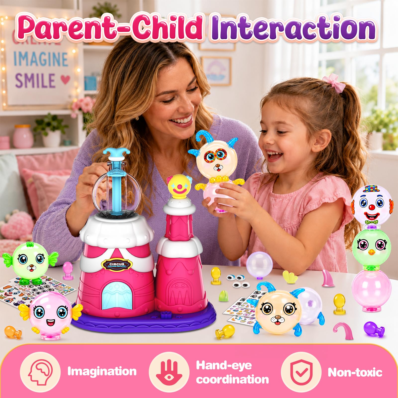 Innofans Kit de manualidades de globos con calcomanías decoradas para niños, kit de manualidades para niños de 4 a 8 años, juguetes de arte y manualidades, actividades creativas, regalos de cumpleaños