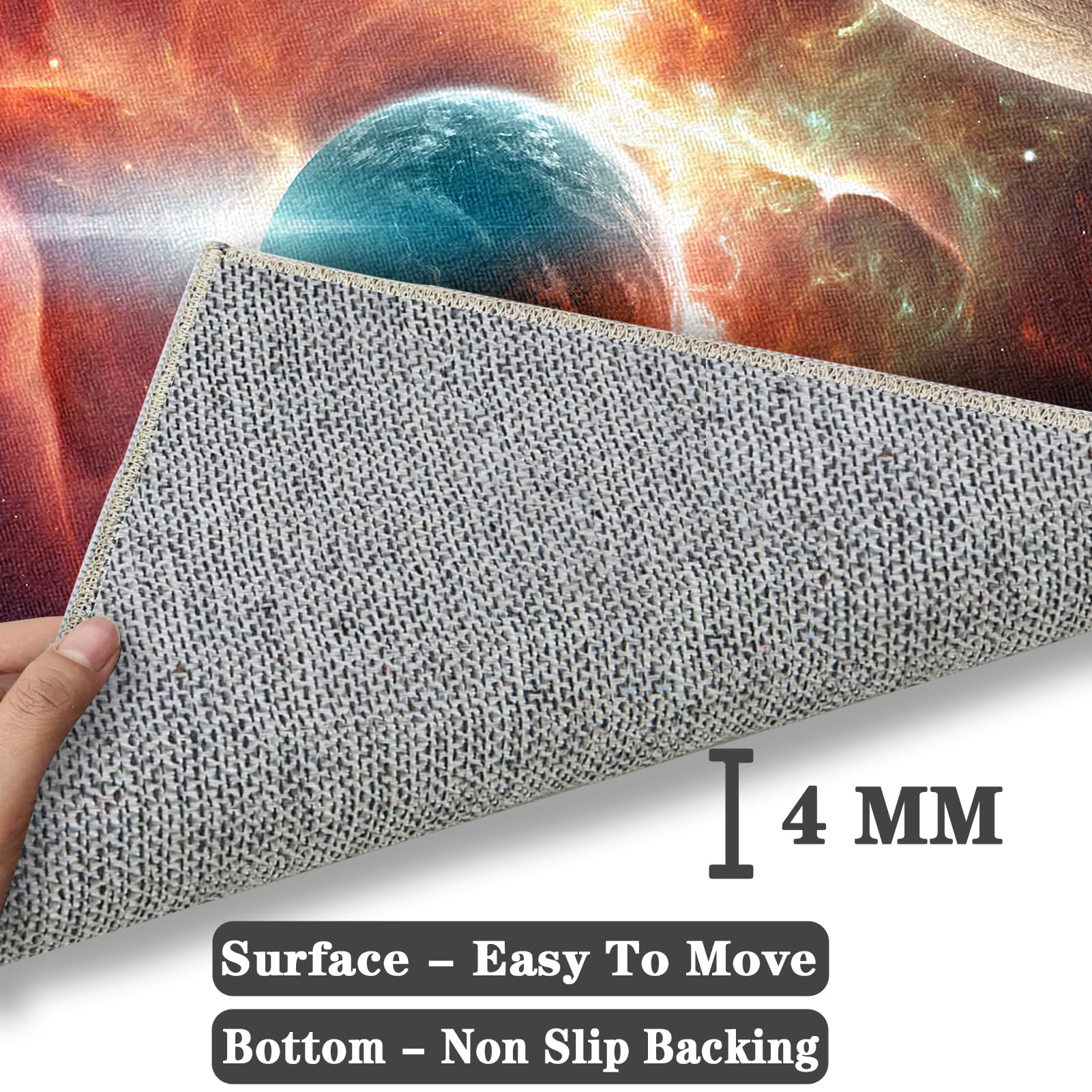 Tapis Chaise Gaming Antidérapant Tapis Protection Sol Chaise Bureau, Tapis Gaming Sol pour Sols durs, Tapis de Sol pour Bureau, Tapis de Chaise à Rouler Protège Sol sous Chaise 130 x 150 cm