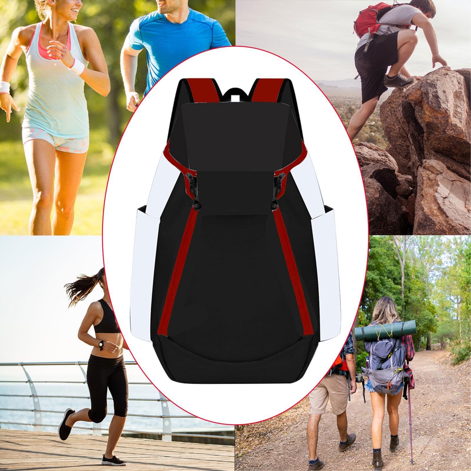 RNXRZANK Basketball Carrier Bag for Sports Equipment with Adjustable Straps and Large Capacity, Black