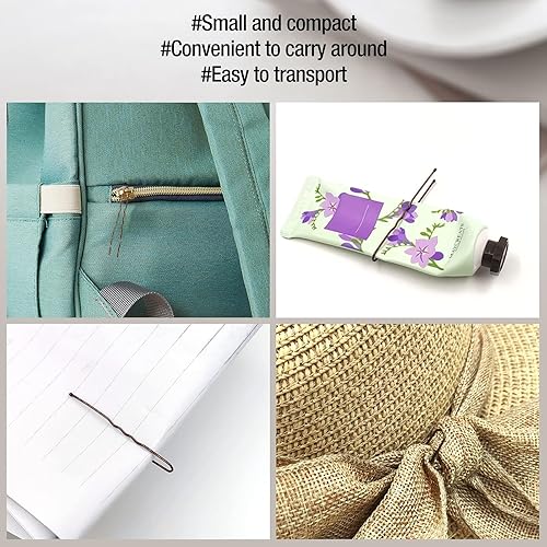 Miniatura 6 de Hoyols - Horquillas en forma de U, color marrón, tamaño surtido en forma de U, clips de metal para moños, diseño prensado con puntas de bola para