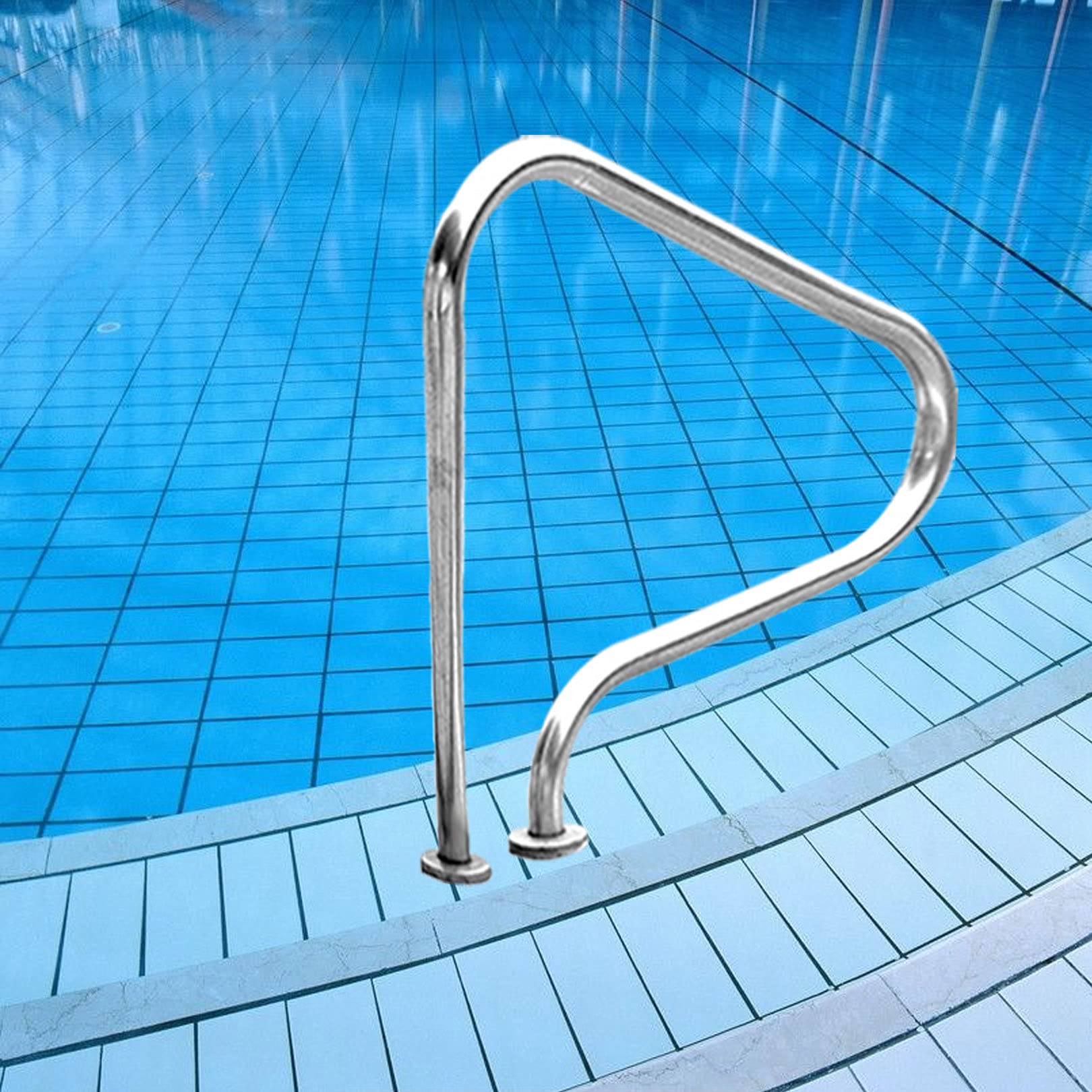 Main courante de piscine en acier inoxydable à 3 coudes haut de gamme