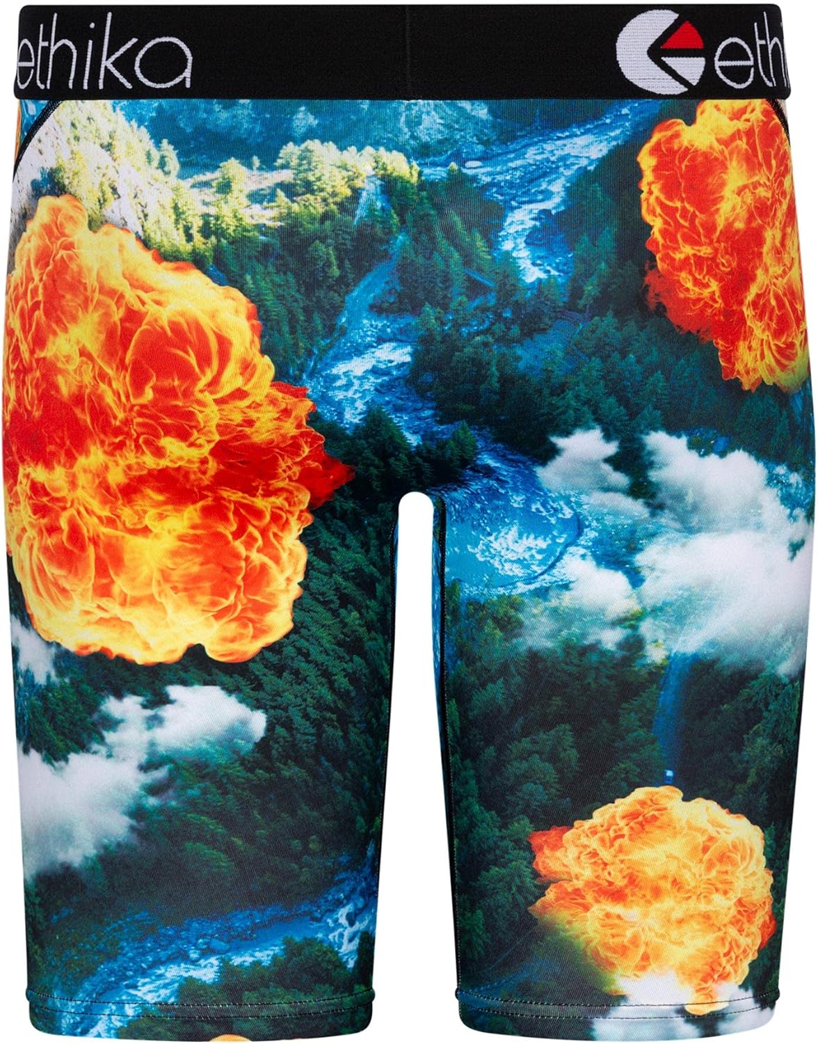 Ethika Men’s Boxer Brief, Knee Length, 4-Way Stretch Performance Underwear with Graphic Prints – BMR 3D - Image 3