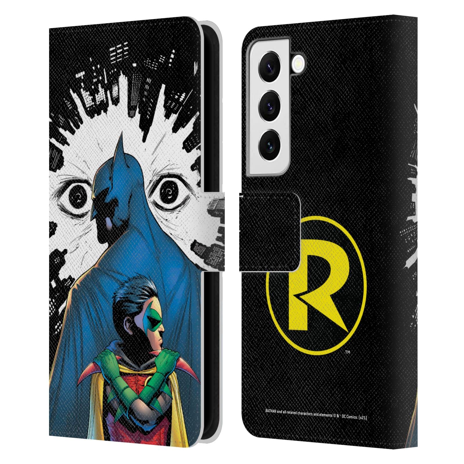 Funda de cuero tipo libro Batman #22 Robin para Samsung Galaxy S22 5G 7