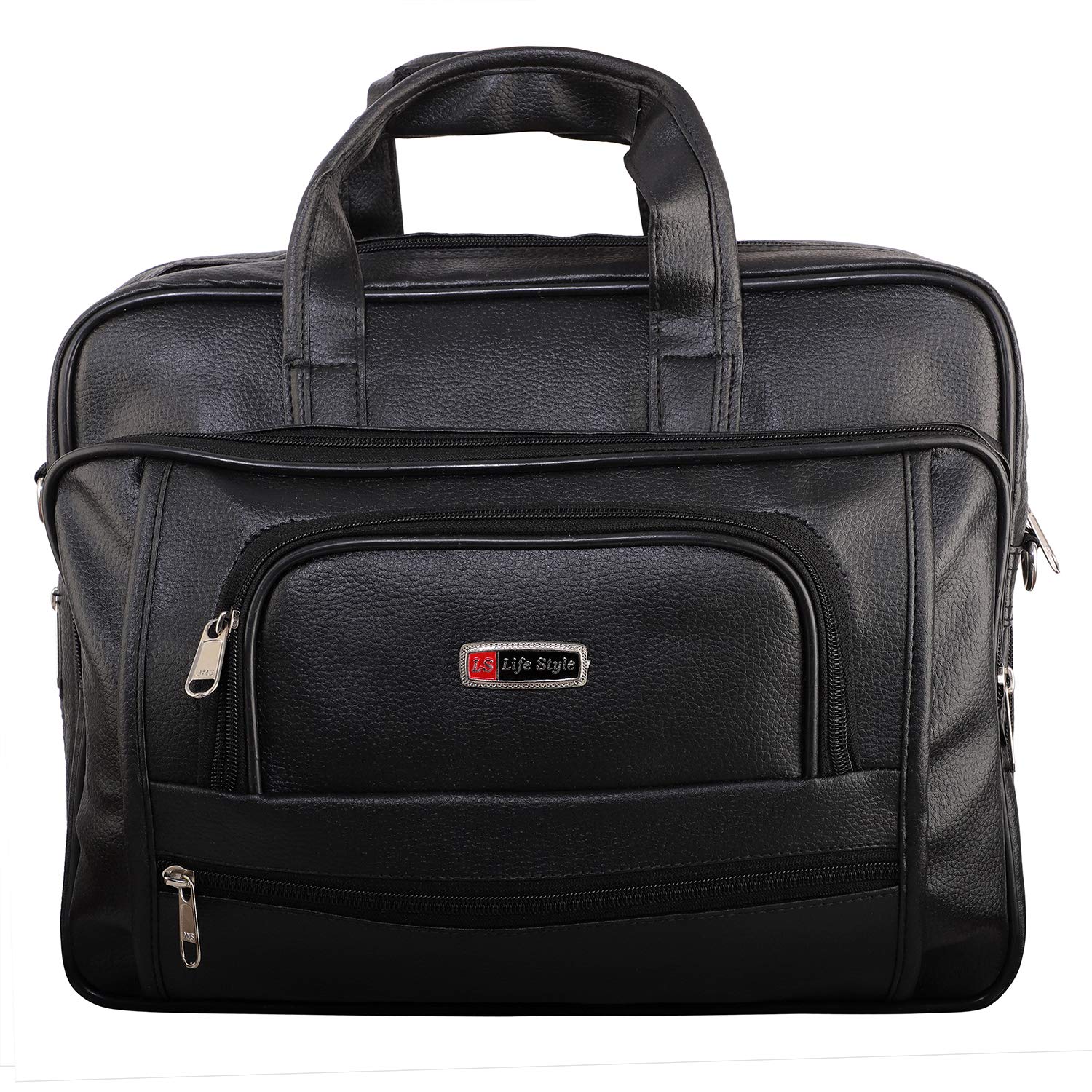 AmazingHind Faux Leather 15.6 inch Laptop Messenger Bag. Office bag for men. Stylish messenger bag for men (Color: Black) (B07QQQCX2Z) Amazon Price History, Amazon Price Tracker