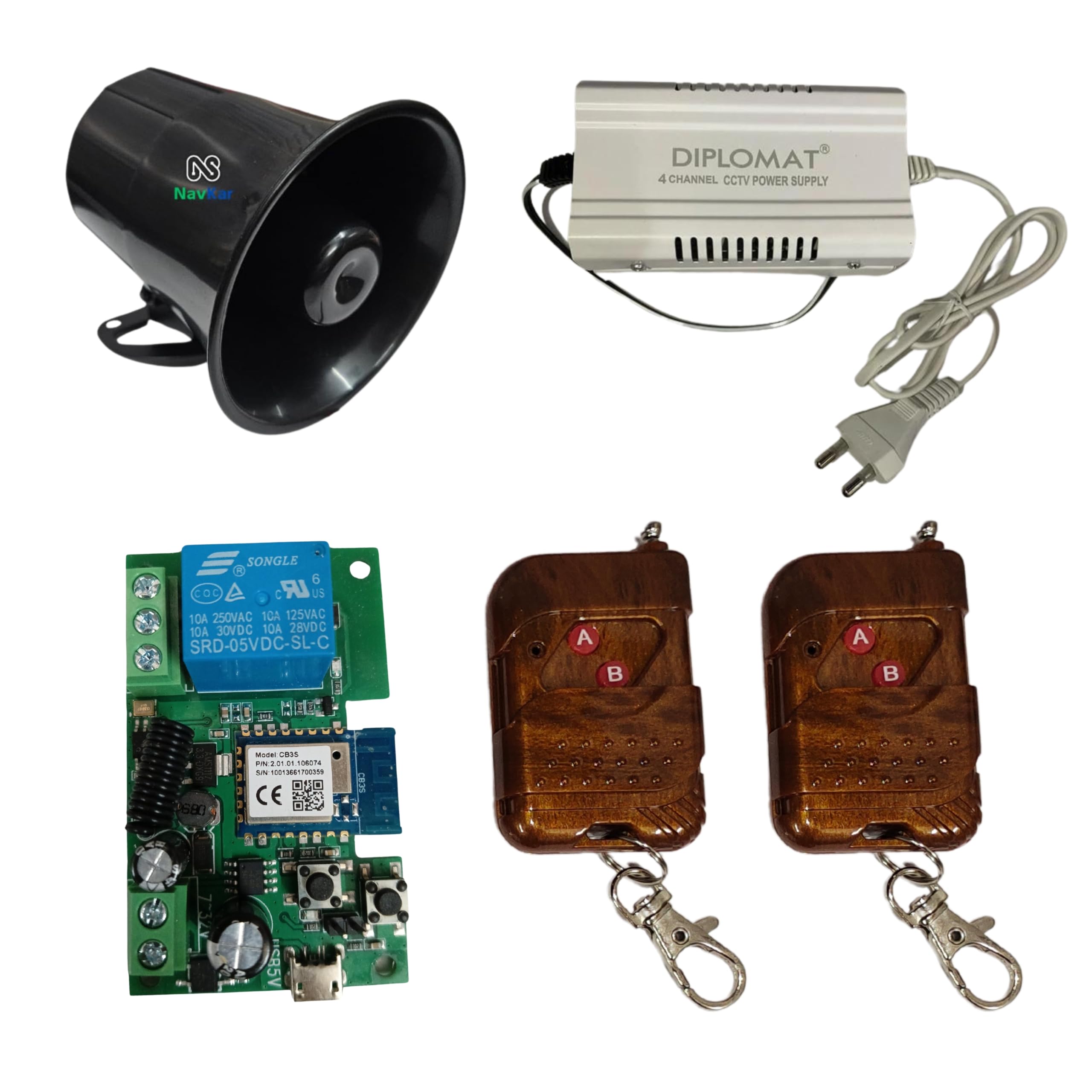 Navkar Systems Combo-CN56 Tuya WiFi Siren with 2 remotes and 12V Power Supply (Get Alarm remotely Anywhere in The World Through Your WiFi Security System)-image-21