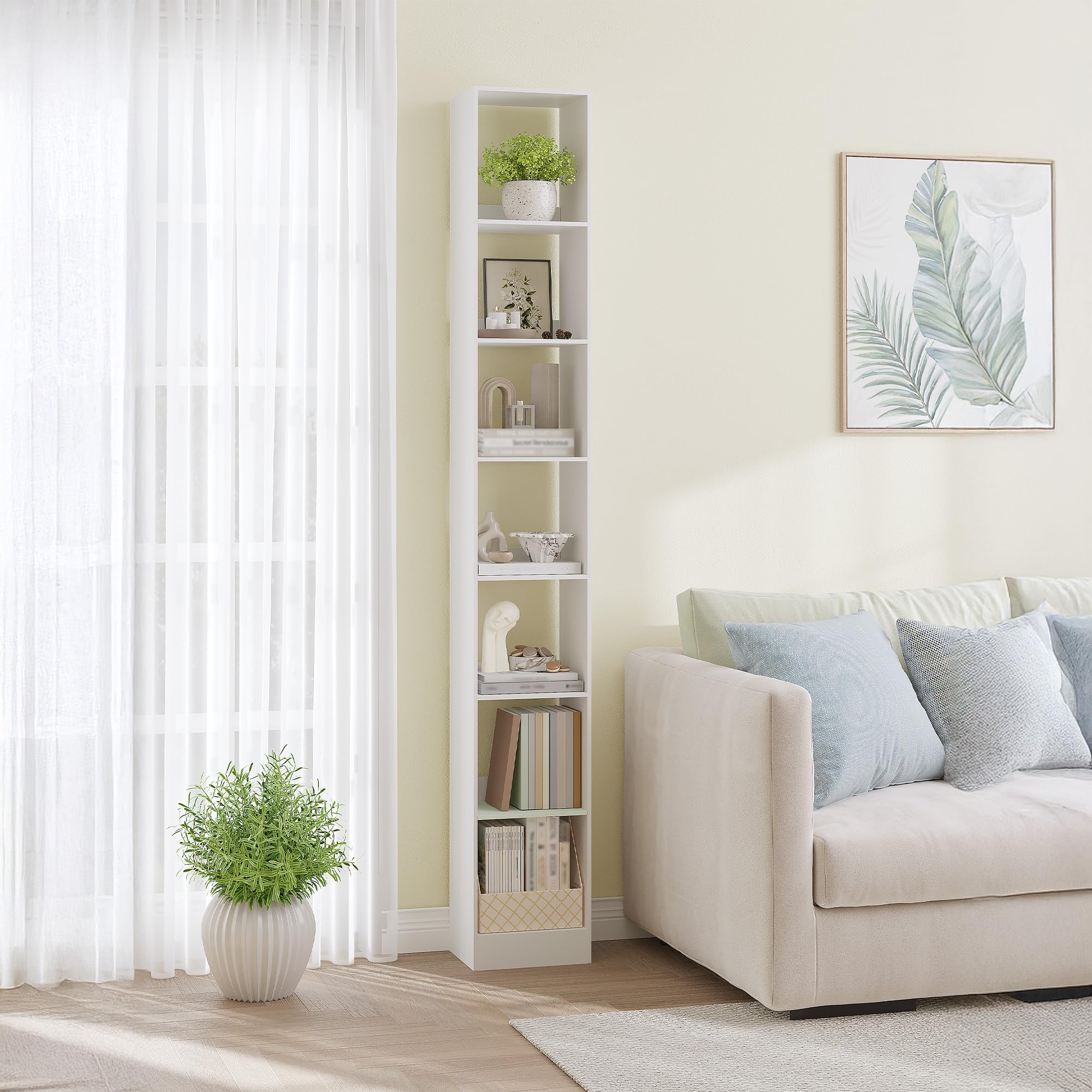 Hzuaneri Tall Narrow Bookshelf