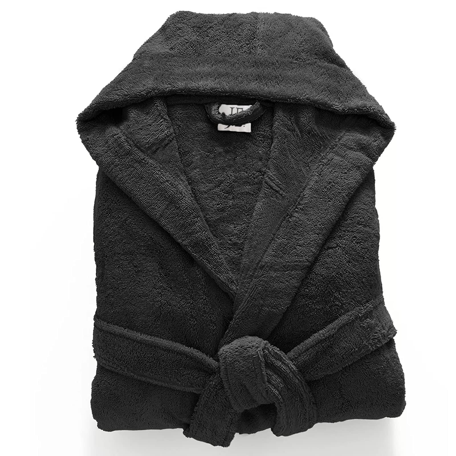 Mens Ladies Unisex Egyptian Cotton Terry Towelling Shawl Collar And Hooded Bathrobe — view 28