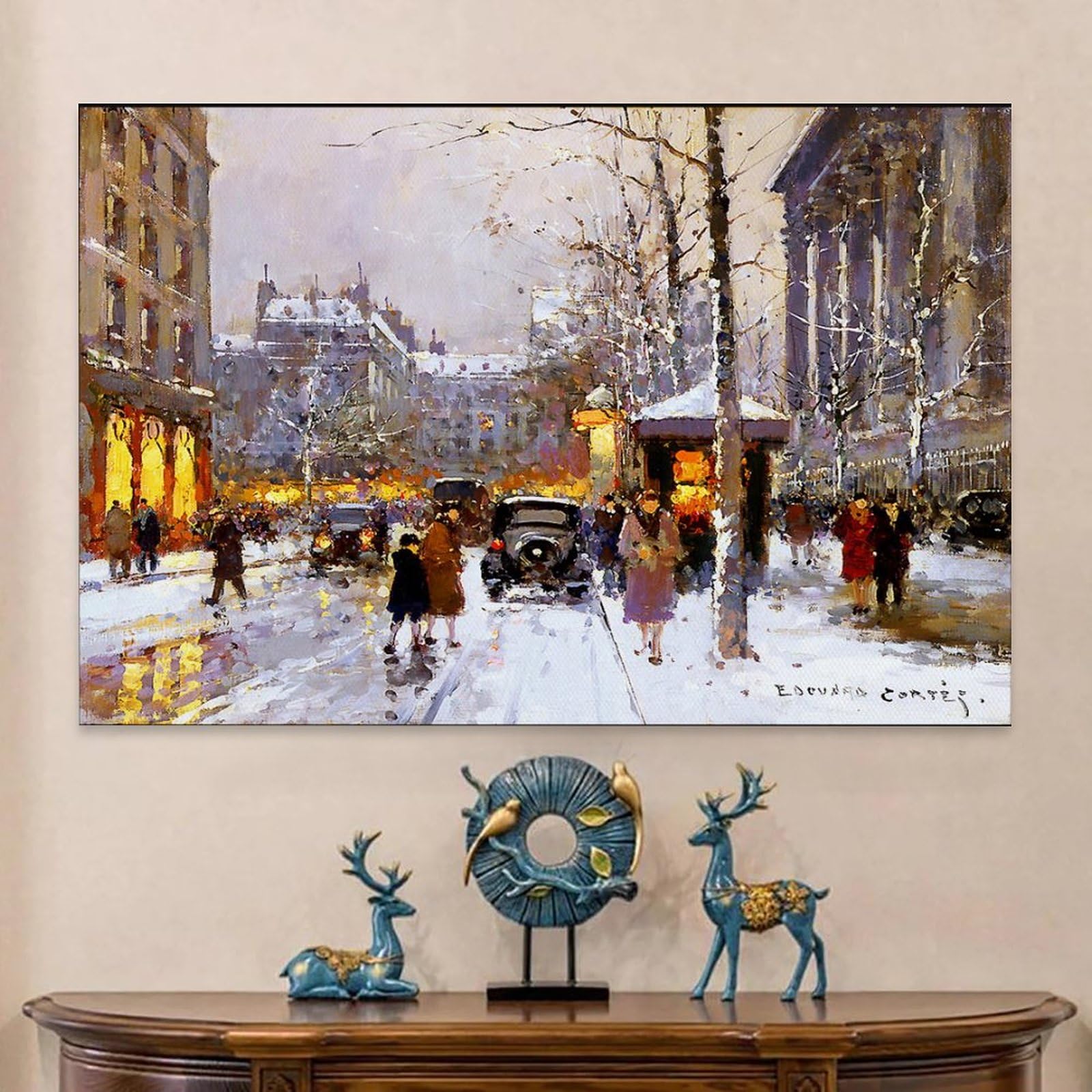 Cortes、Place de la Madeleine、希少画集より、新品額装 Amazon.com: Edouard Cortes Painter Works (Place De La Madeleine 1