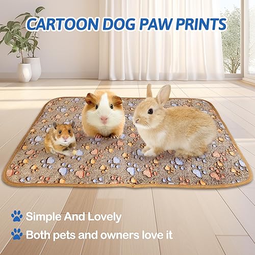 Miniatura 7 de PINVNBY 3 mantas de gato, manta suave y esponjosa para perros con patas de cachorro, forro polar coral, jaulas de conejo, mantas lindas para
