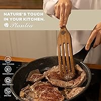 Vista 4 de Como se ve en la televisión, herramientas de cocina Spurtles de madera, cucharas de madera hechas a mano Plantéa para cocinar, resistente al calor