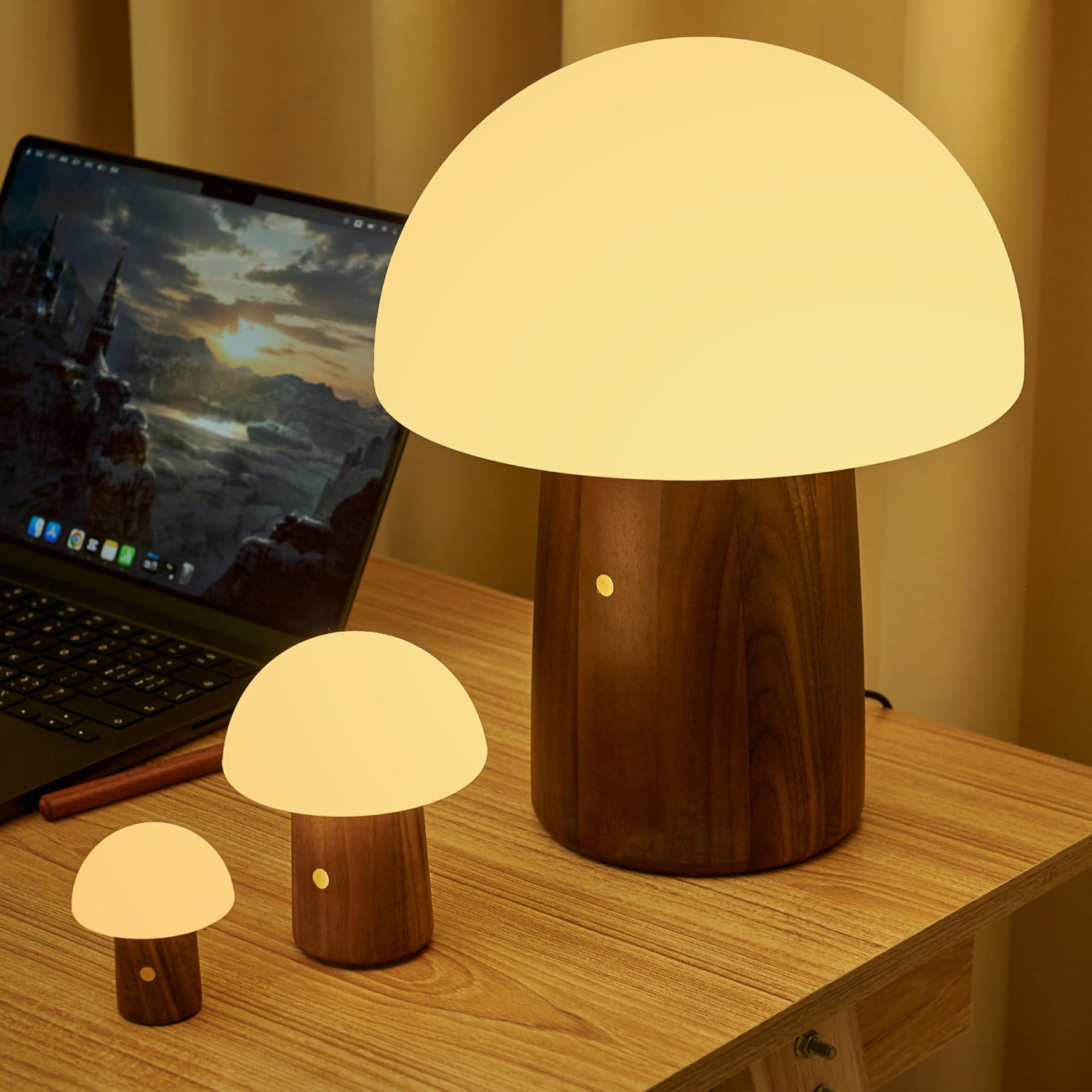 Amazon.co.jp : Gingko 7色変化RGBアリスマッシュルームランプ、ムード