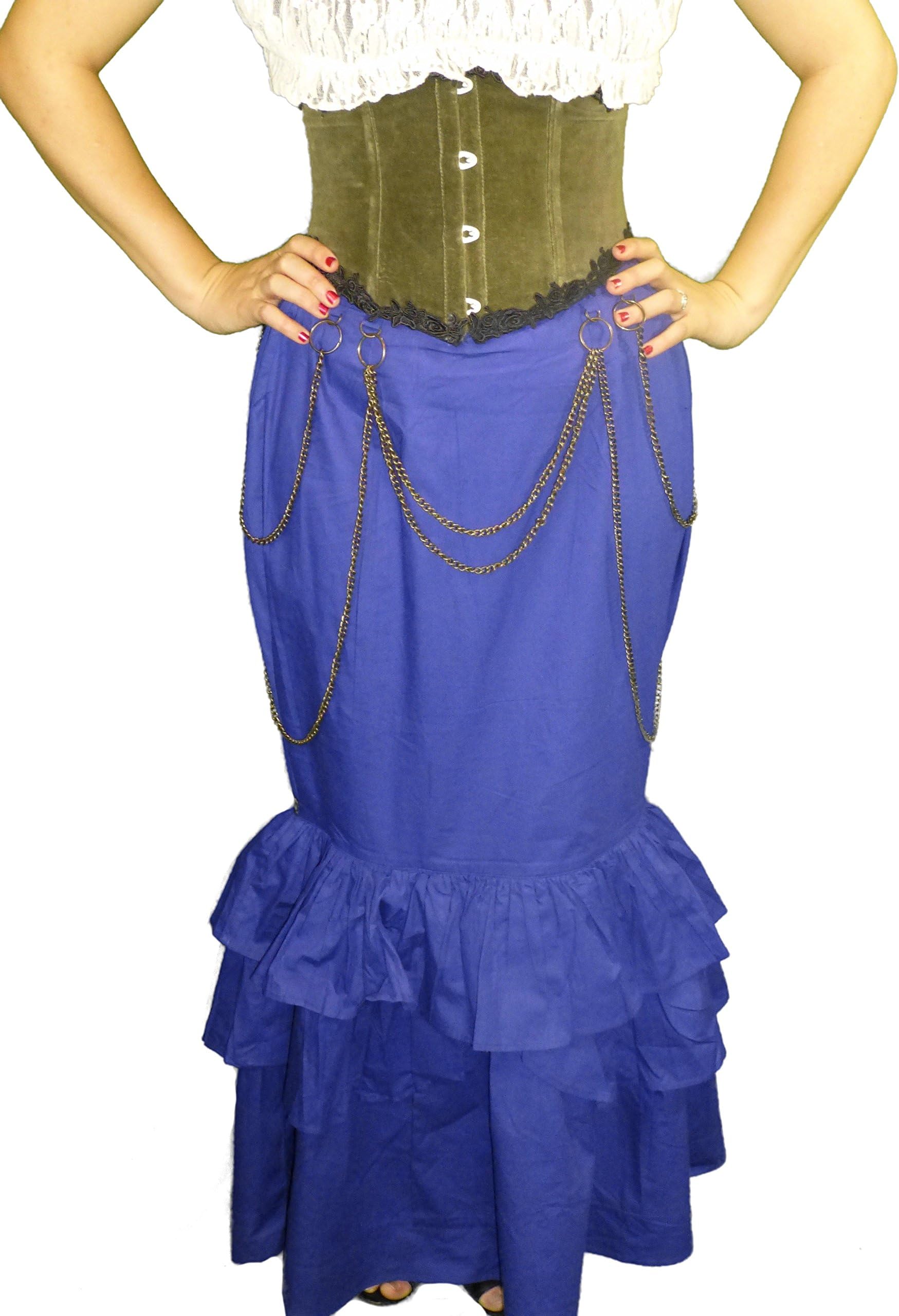 Cosplay Steampunk Skirt Blue (Size XL)