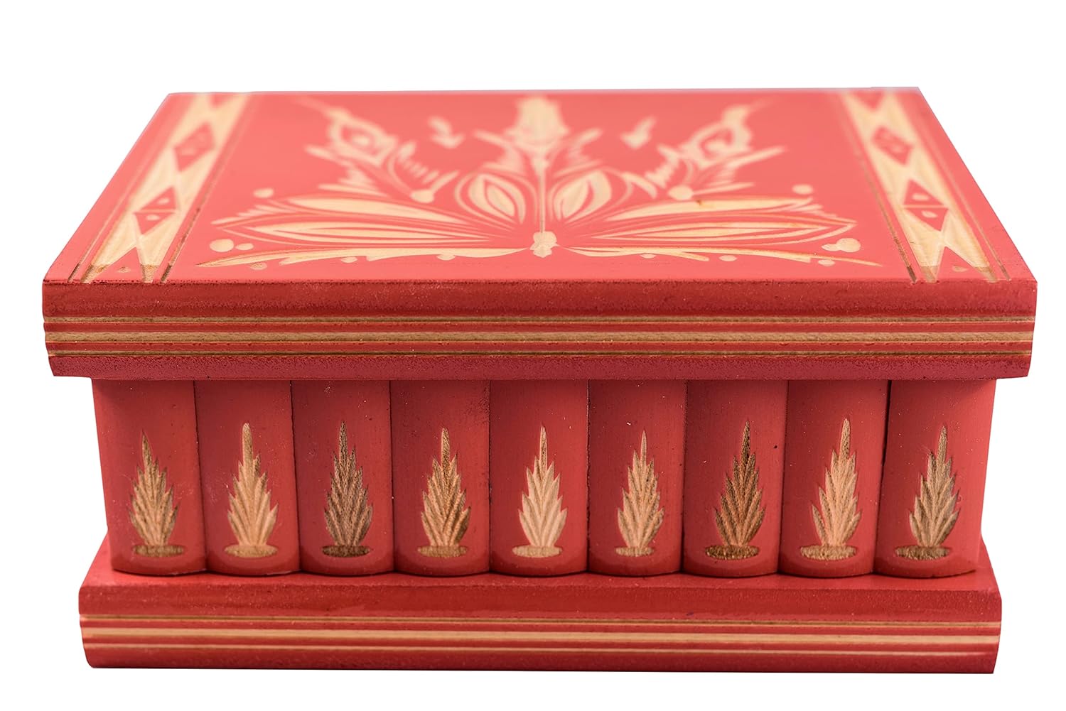 Handmade Wooden Puzzle Boxes with Hidden Compartment (Large) Top