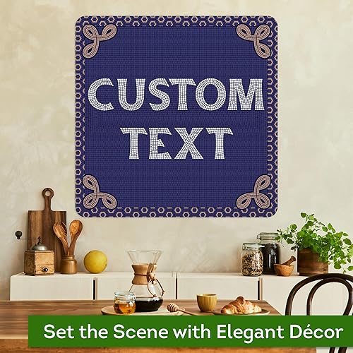 Miniatura 743 de My Sign Center - Letrero personalizado, 11 colores de fuente, 13 estilos de fuente, 4 opciones de agujero, 22 tamaños, 8 x 32 pulgadas, sin óxido,