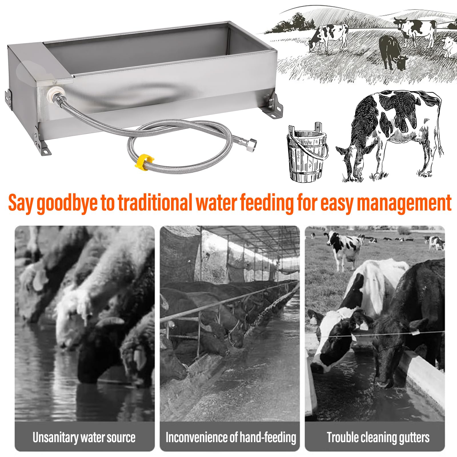 Svauoumu Automatische drinkbak, drinkbak met vlotterkraan en afvoerstop, drinkbak voor paarden, honden, geit 4 l (donkergroen Svauoumu Automatische drinkbak, drinkbak met vlotterkraan en afvoerstop, drinkbak voor paarden, honden, geit 4 l (donkergroen