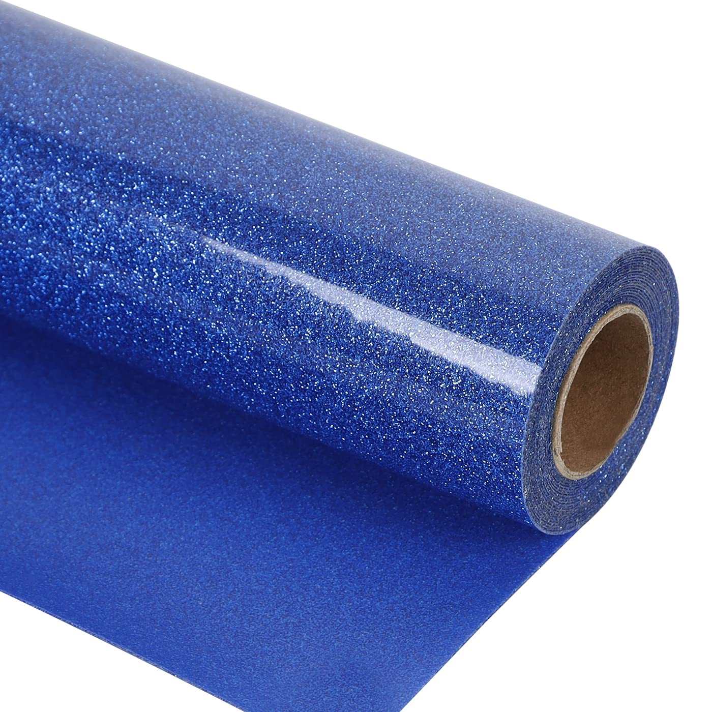 guangyintong Glitter Heat Transfer Vinyl, Blue Iron on Vinyl 12" x 8ft