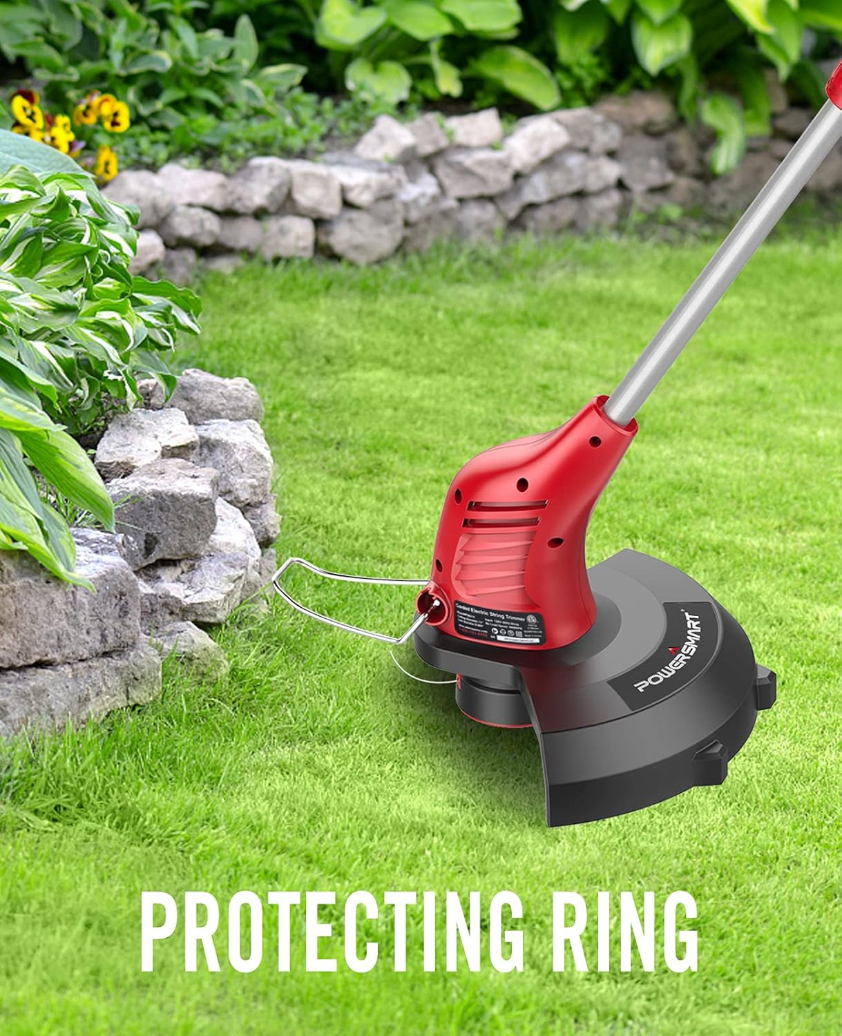 Powersmart String Trimmer, 13-INCH 4Amp Electric String Trimmer, Corded String Trimmer with Adjustable Telescoping Shaft, 2 Replacement Trimmer Line Included, PS8213 : Patio, Lawn & Garden
