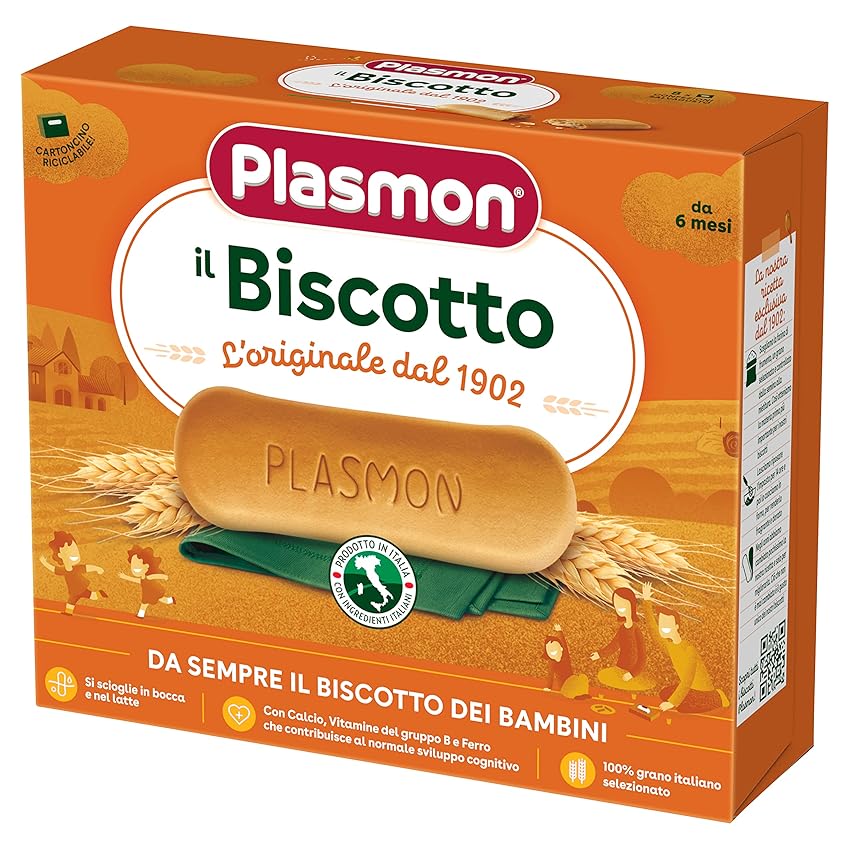 Immagine del prodotto Plasmon il Biscotto 320g 6 Box 100% grano italiano selezionato, si scioglie in bocca e nel latte