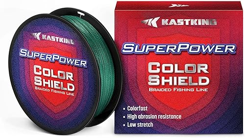 Miniatura 9 de KastKing Superpower ColorShield - Sedal de pesca trenzado, color resistente, 100% fibra UHMWPE teñida en solución, superlínea suave y fuerte,