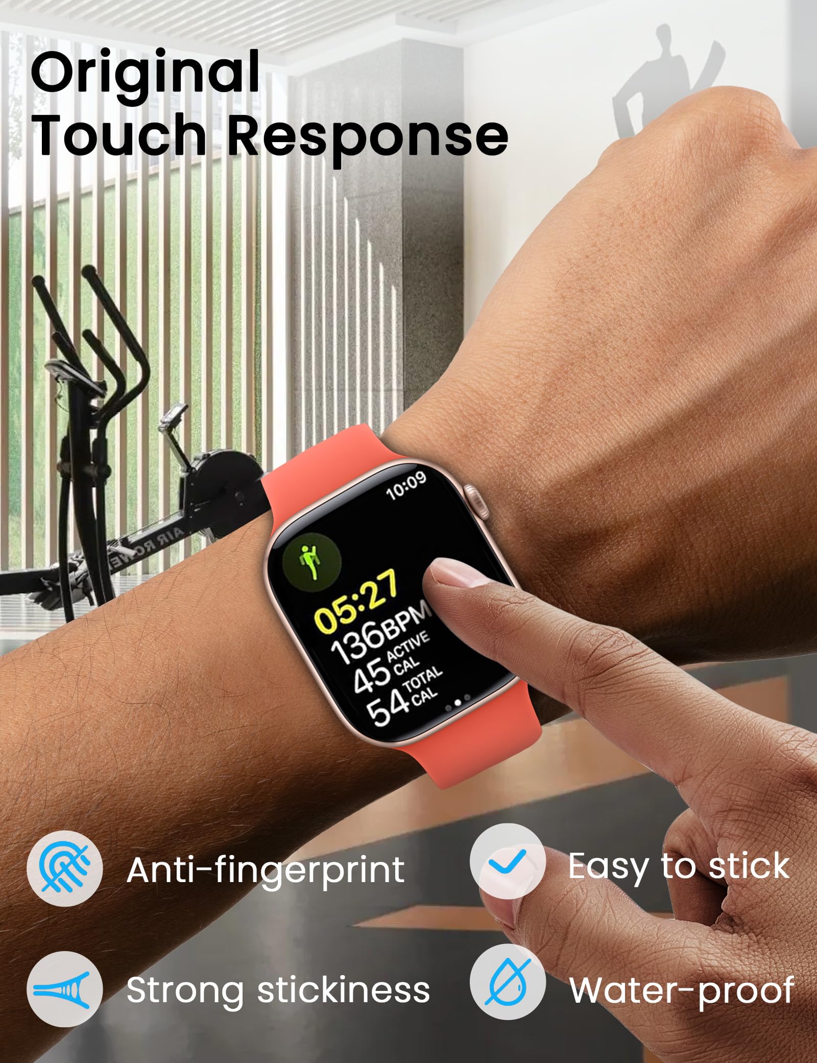 Sinoacc Osłona ekranu do Apple Watch Series 10 46 mm (6 sztuk) samoregenerująca się elastyczna folia TPU do iWatch 10 46 mm, odporna na pęcherzyki powietrza, HD, ultracienka, łatwa instalacja