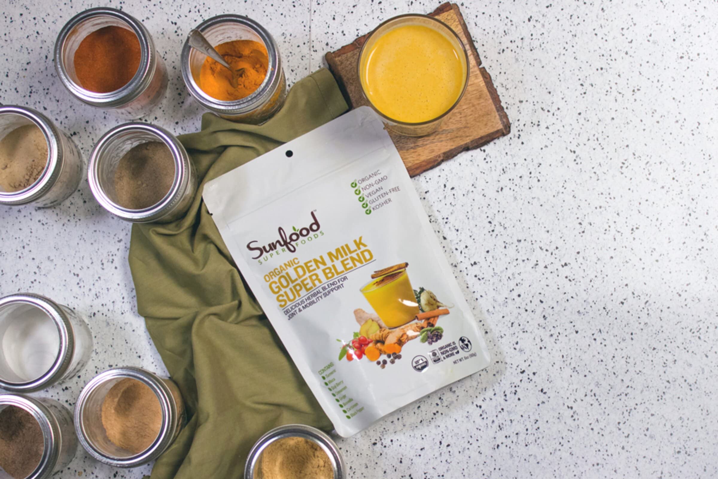 Sunfood Superfoods Golden Milk Super Blend All Natural, Organic