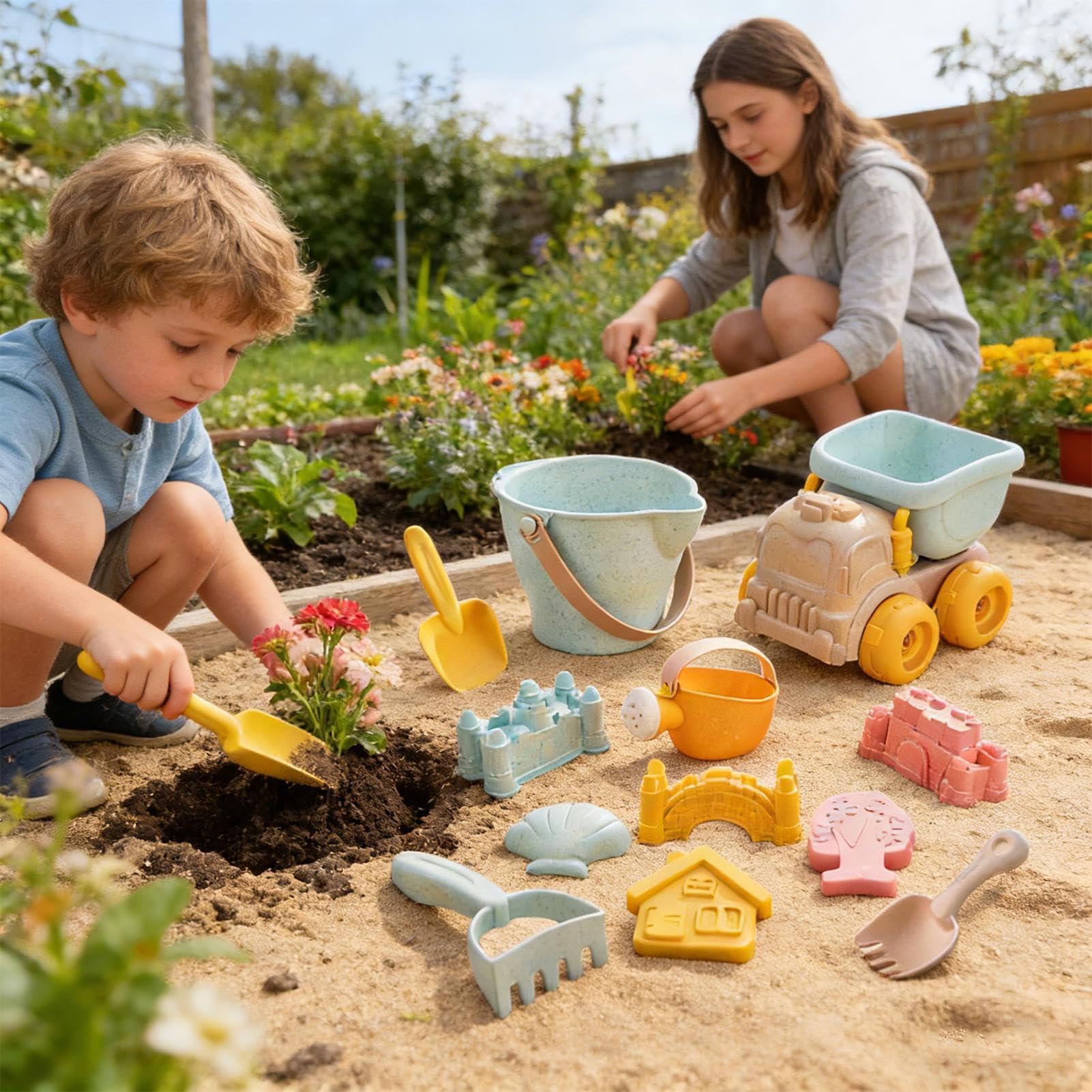 Générique De Sable Coffret Ludique Portable avec Pelles et Seau