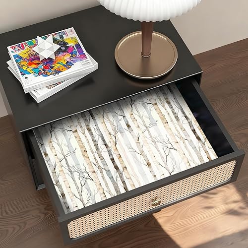 Miniatura 4 de Papel Tapiz Vintage de Abedul Despegar y Pegar Bosque Removible Naturaleza Botánico Árbol 17.7" x 236.22" Papel de Pared Autoadhesivo Acuarela Papel