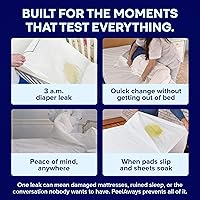 Vista 5 de Sábanas bajeras desechables de PEELAWAYS, protector de colchón 100% impermeable diseñado especialmente para la incontinencia, lujosamente suave, se