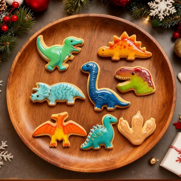 Emporte-pièce dinosaure Set-8-pièces-Trex, Brontosaurus, Spinosaurus, Brachiosaurus, Triceratops, Empreinte de tête de dinosaure, Emporte-pièce dinosaure biscuit pour enfants Dino Party - 4