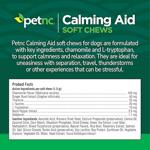 Miniatura 11 de Petnc Calming Aid - Masticables suaves para perros (120 unidades), para perros de todos los tamaños, ayuda a promover la calma y la relajación,