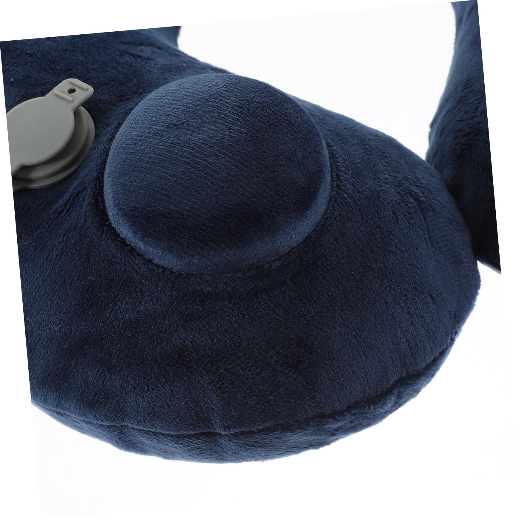 INOOMP Almohada Inflable de Viaje Soporte Ergonómico para Cuello Fácil de Inflar y Desinflar Portátil con Funda para Avión Tren Oficina y Camping Color Azul Oscuro