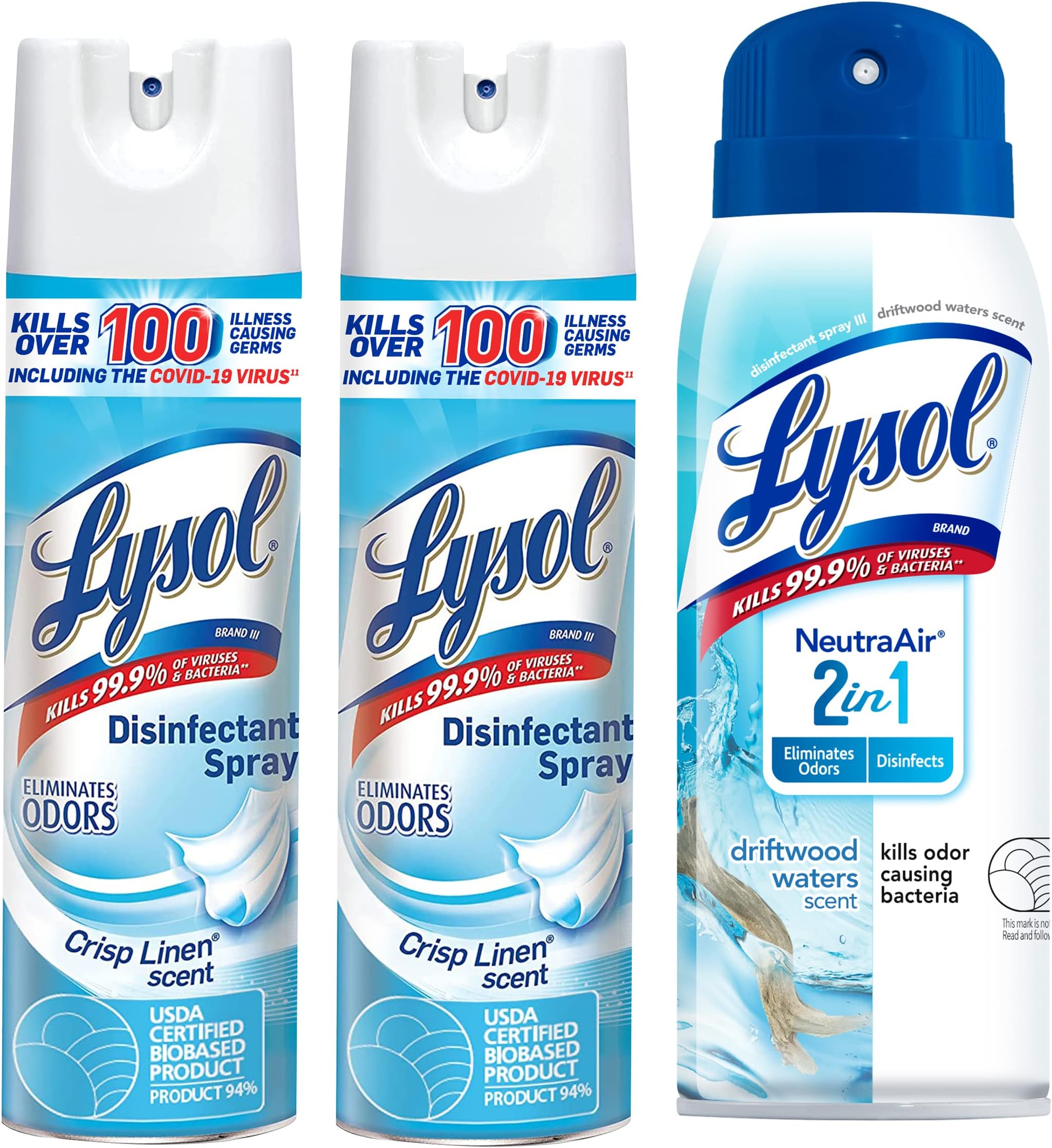 Lysol Disinfectant Spray Bundle 2 Crisp Linen