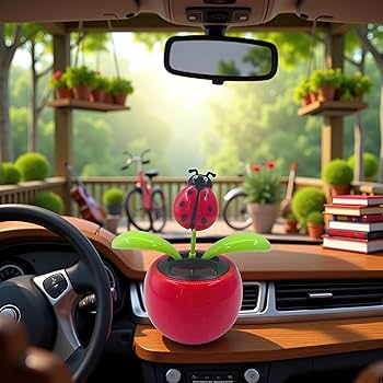 Amazon.com: Red Solar Dancing Flower Car Dashboard Decorations