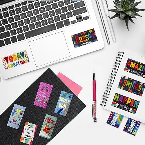 Miniatura 6 de 52 tiras silenciosas para la ansiedad, calcomanías sensoriales de dos texturas calmantes para teléfonos, libros, botellas de agua, cuadernos,