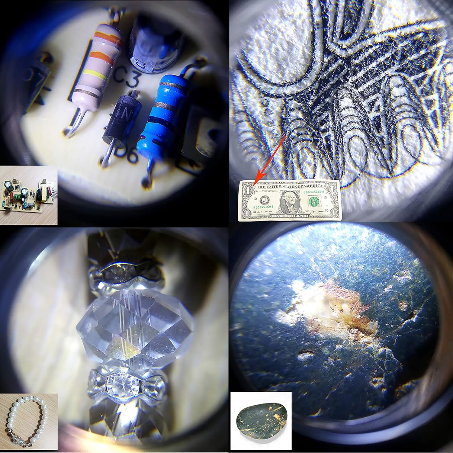 40X Full Metal Illuminated Jewelers Foldable Loupe Magnifier with LED UV Light Pocket Folding Jewelry Loop Magnifying Glass for LED Currency Detecting/Jewelry Identifying Type : Arts, Crafts & Sewing