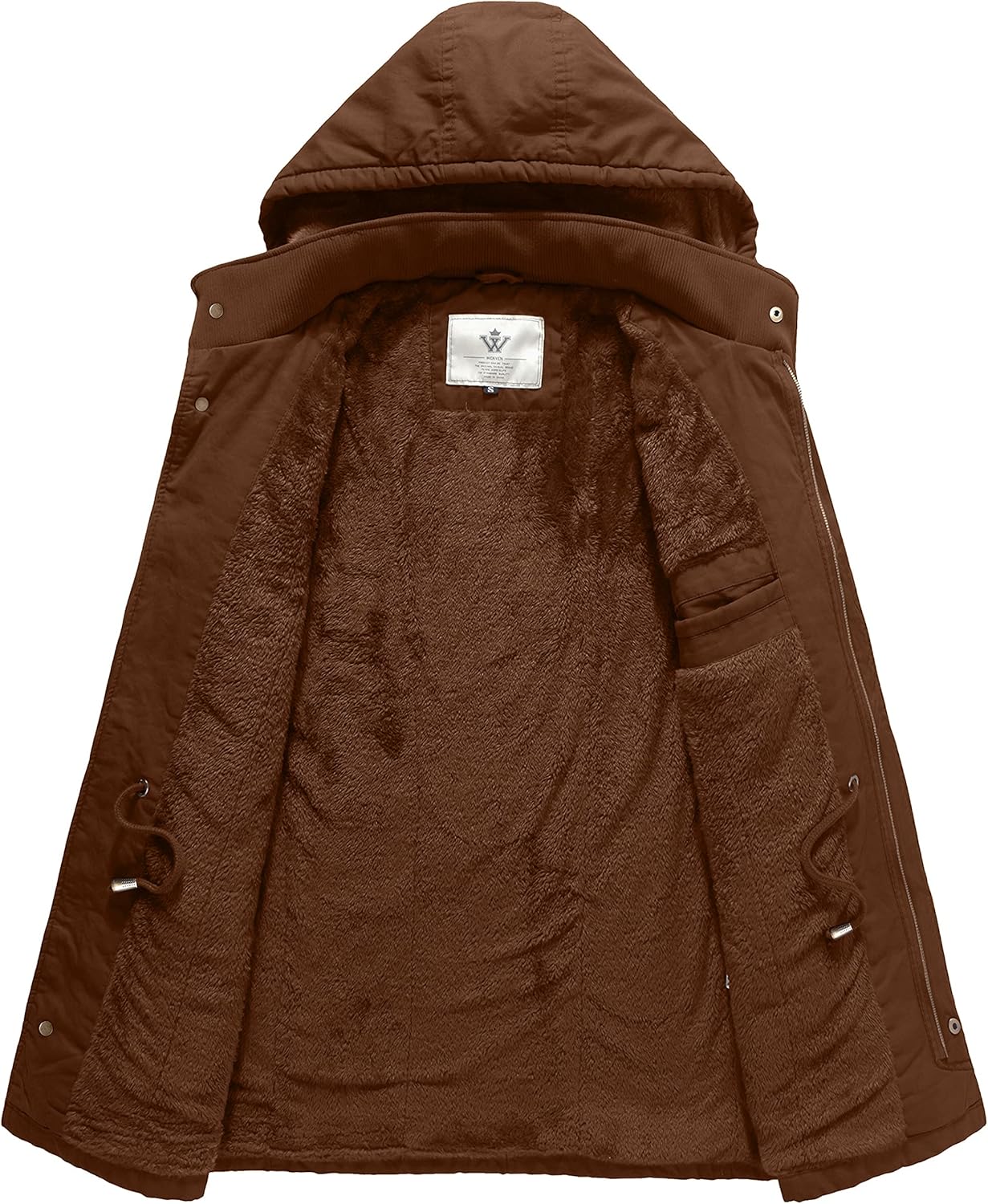 WenVen Men's Winter Military Thicken Parka Jacket Warm Coat with Removable Hood - Image 3