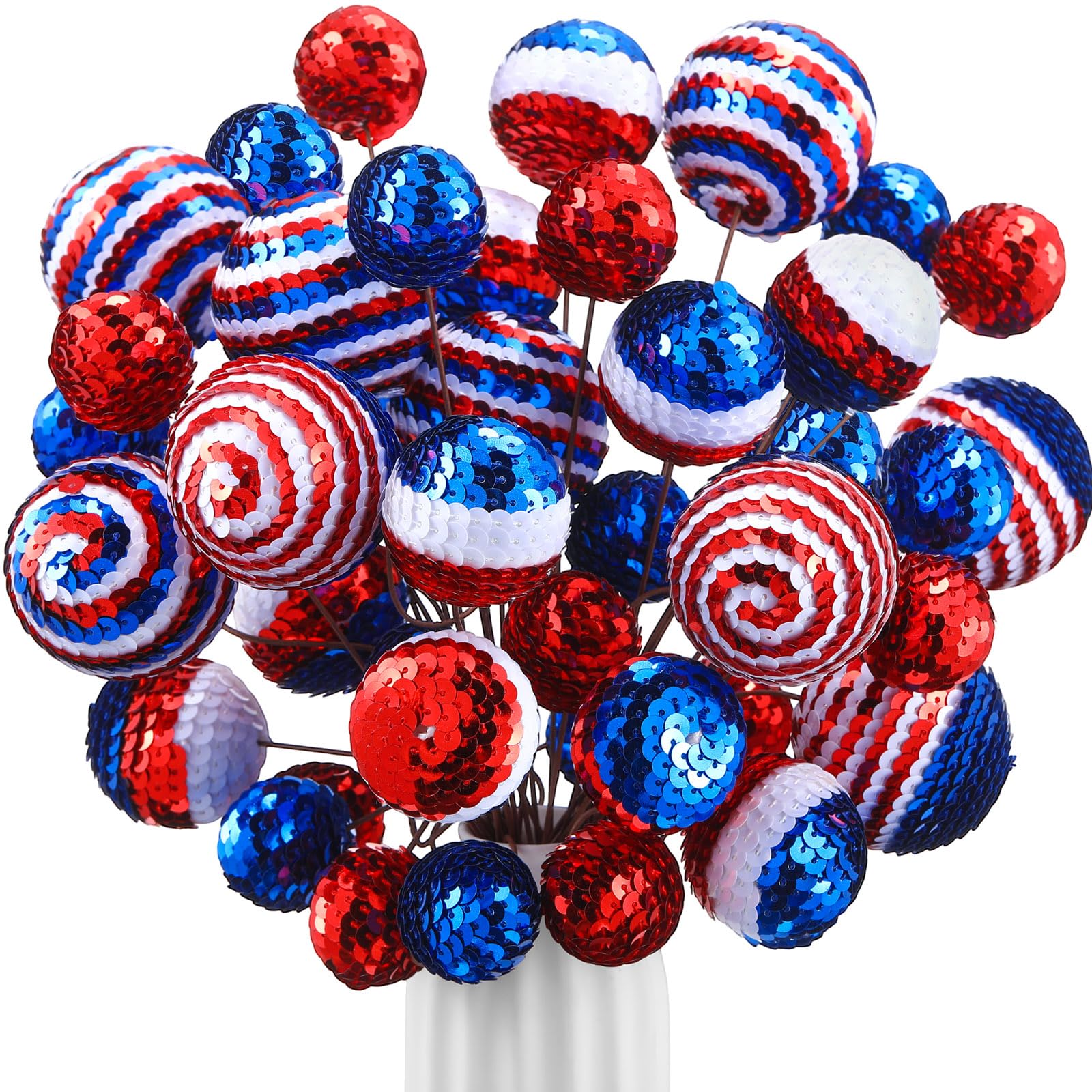 Hiboom 40 Set Independence Day Sequins Ball Decoration