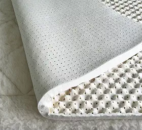 Turmerry Colchão de látex verde natural orgânico para caixa de ovo California King Size - média firme - espuma complicada certificada GOLS - Ponto de pressão para alívio da dor nas costas para dormir