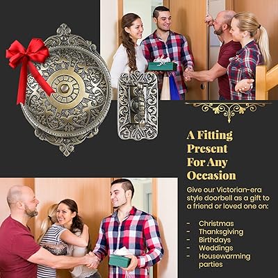 Twist Hand-Turn Solid Brass Wireless Mechanical Doorbell Chime - View #6