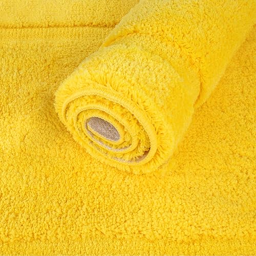 Miniatura 10 de SHACOS Juego de 2 alfombras de baño súper suaves de 20 x 32 + 16 x 24 pulgadas, antideslizantes, de microfibra, lavables, absorbentes, de felpa,