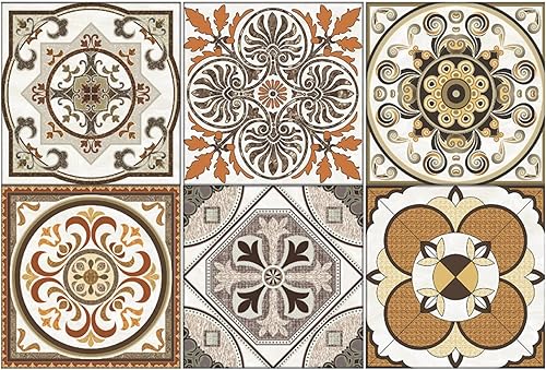 TUNKENCE Azulejo adhesivo de 6 hojas para cocina, despegar y pegar, ladrillo para salpicaduras de cocina, 3D, autoadhesivas, azulejos adhesivos para